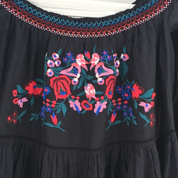 NWT Free People Off Shoulder Boho Embroid … - Picture 4 of 11